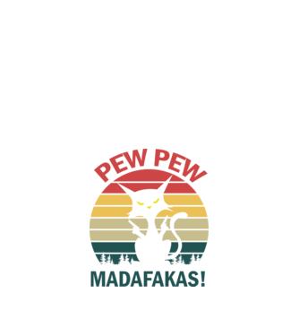 Pew Pew Madafakas minta fekete pólón