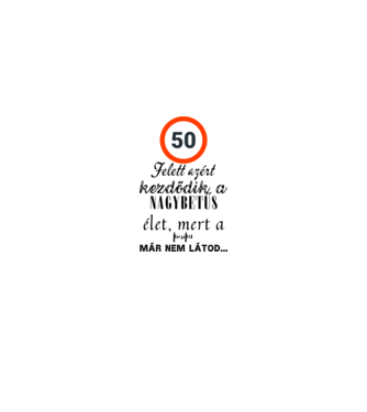 50 Felett / Születésnap minta szürke pólón