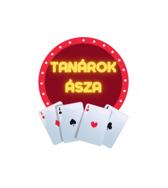 tanárok ásza minta fehér pólón