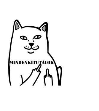 MINDEKIT UTÁLOK minta fekete pólón
