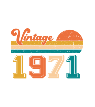 1971 Születésnapi póló minta fehér pólón