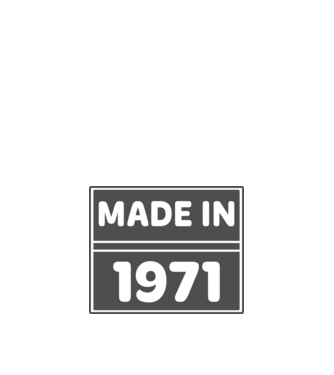 1971 Születésnapi póló minta fehér pólón