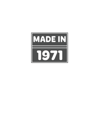 1971 Születésnapi póló minta fehér pólón