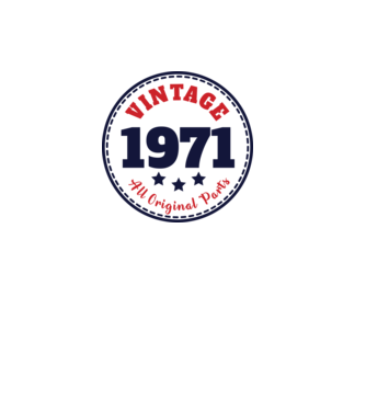 1971 Születésnapi póló minta fehér pólón
