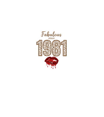 1981 Születésnapi póló minta fehér pólón