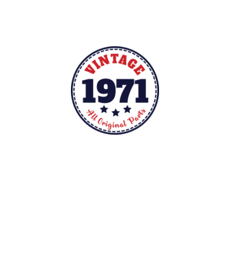1971 Születésnapi póló minta fehér pólón