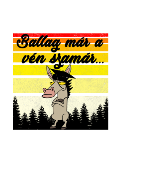 Ballag már a vén szamár minta világoskék pólón