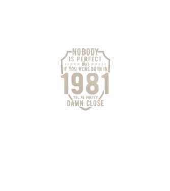1981 Születésnapi póló minta farmerkék pólón