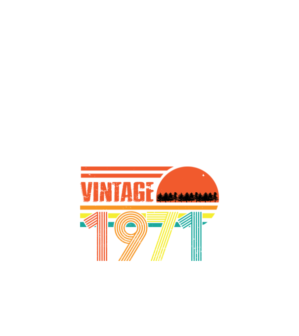 1971 Születésnapi póló minta fekete pólón