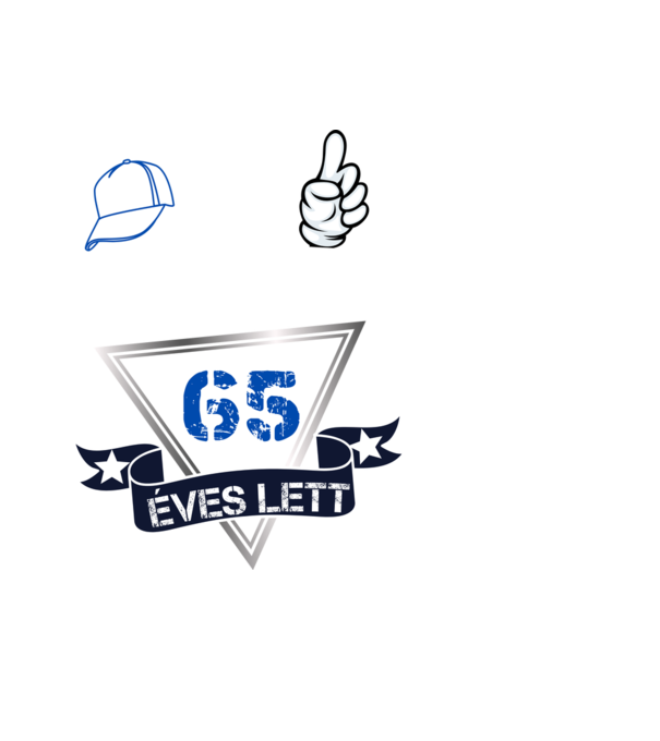Ez a srác hivatalosan is 65 éves lett, Születésnapi minta (10) minta fekete pólón