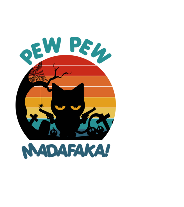 Pew Pew Madafakas minta fehér pólón