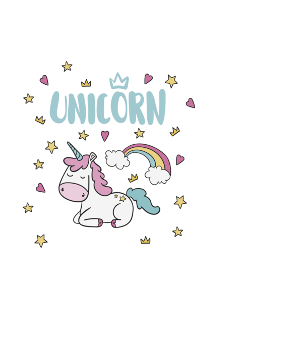 unicornis minta fehér pólón