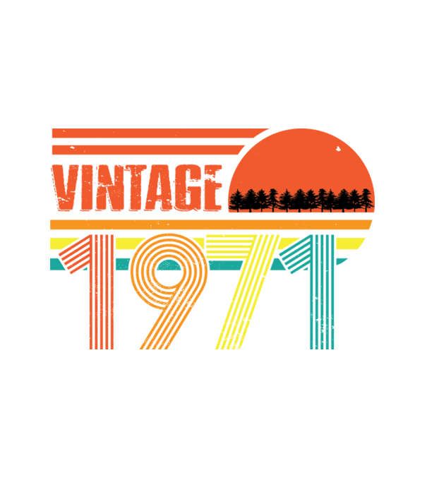 1971 Születésnapi póló minta fehér pólón