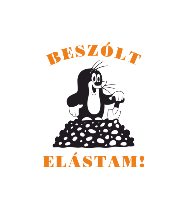 Beszólt elástam minta fehér pólón