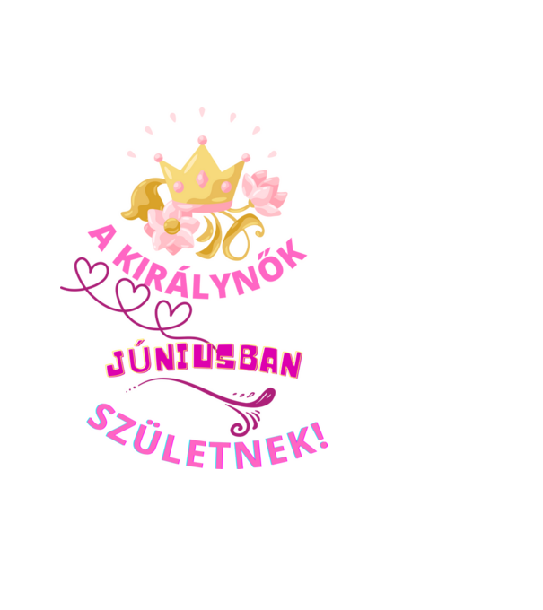 a királynők júniusban születnek (10) minta fekete pólón