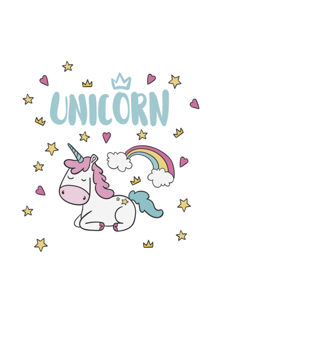 unicornis minta fekete pólón