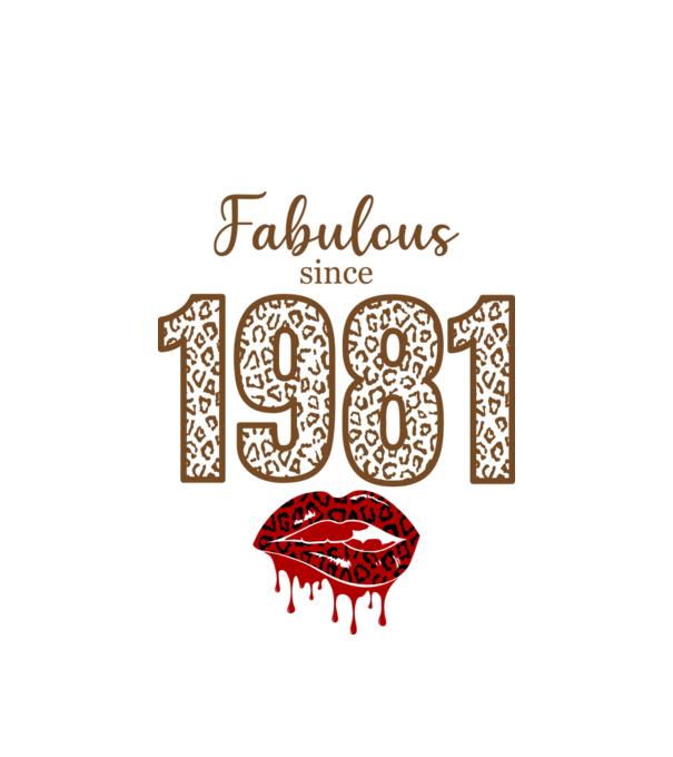 1981 Születésnapi póló minta fehér pólón