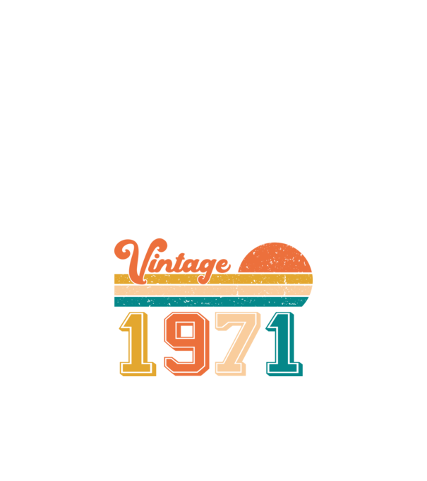 1971 Születésnapi póló minta fekete pólón