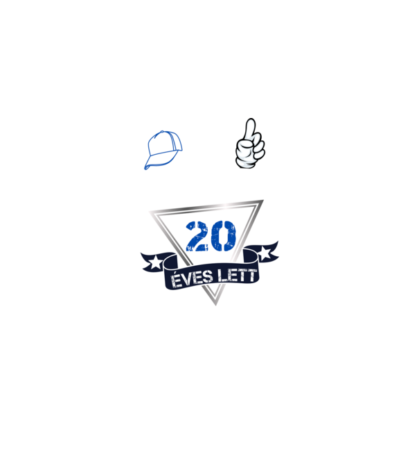 Ez a srác hivatalosan is 20 éves lett, Születésnapi minta minta fekete pólón
