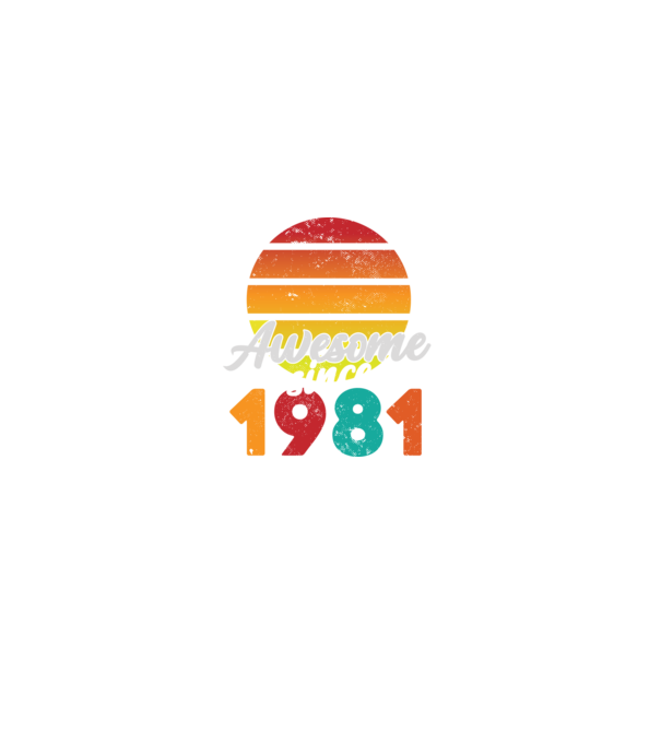 1981 Születésnapi póló minta szürke pólón