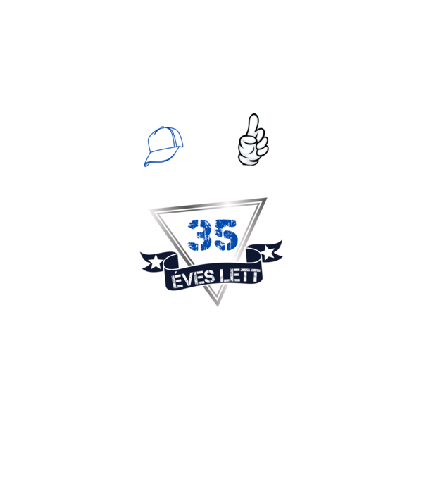 Ez a srác hivatalosan is 35 éves lett, Születésnapi minta (4) minta fekete pólón