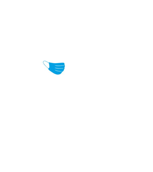 Köhögött elástam minta fehér pólón
