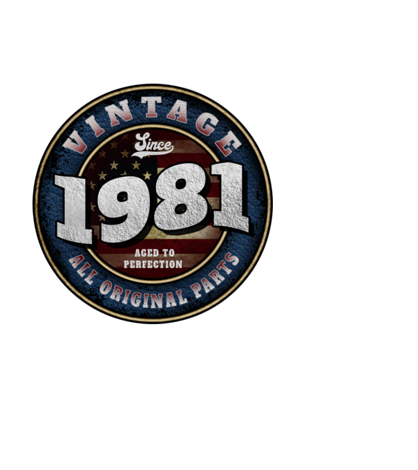 1981 Születésnapi póló minta világoskék pólón