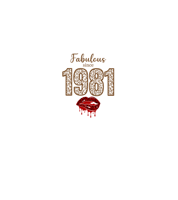 1981 Születésnapi póló minta fehér pólón