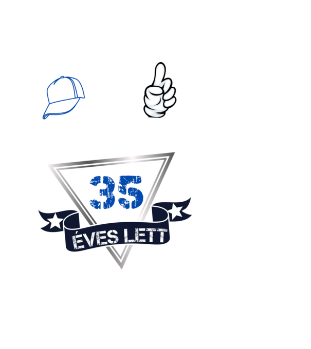 Ez a srác hivatalosan is 35 éves lett, Születésnapi minta (4) minta fekete pólón