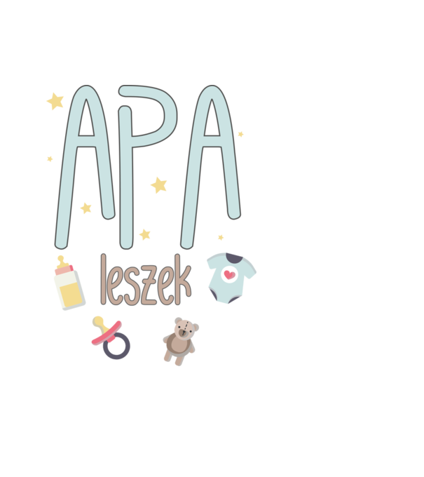 Apa leszek minta fehér pólón