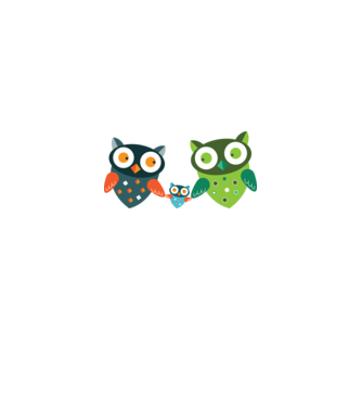 owl_family1 minta fehér pólón