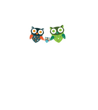 owl_family1 minta fehér pólón