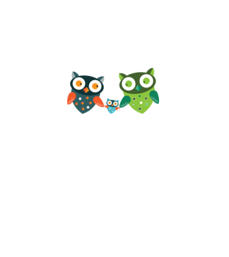 owl_family1 minta fehér pólón