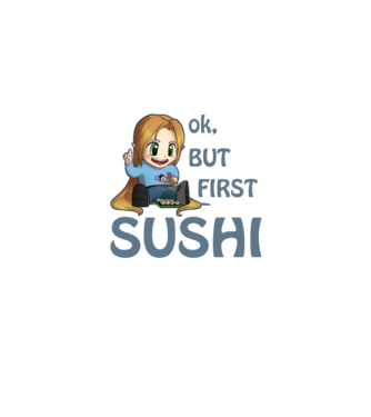 Sushi kid minta fekete pólón