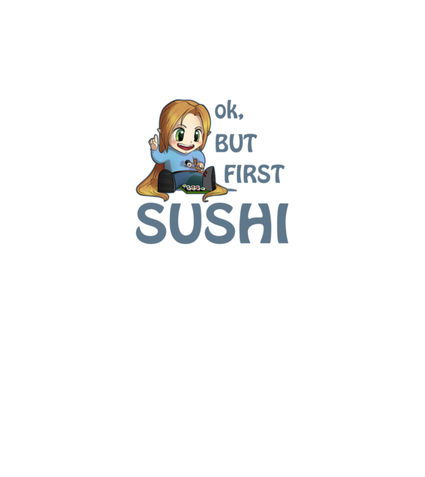 Sushi kid minta fekete pólón