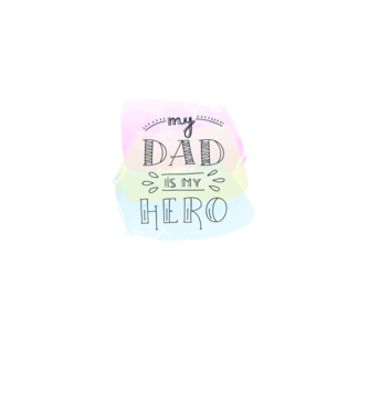 My dad is my hero #03 minta fehér pólón