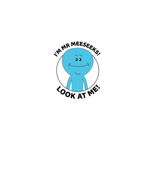 Mr Meeseeks minta szürke pólón