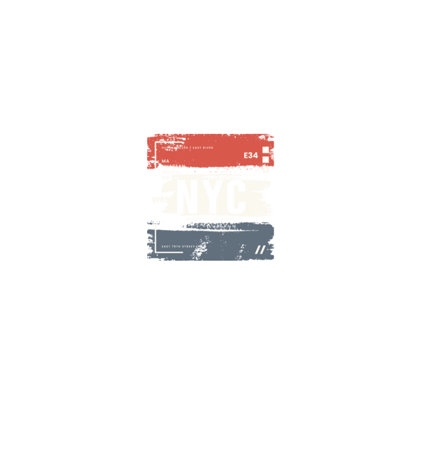 N.Y.C tee design minta fekete pólón