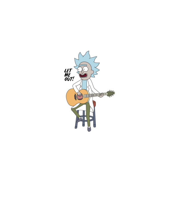 Tiny Rick minta fehér pólón