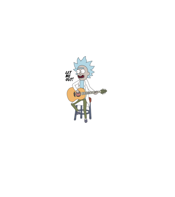 Tiny Rick minta fehér pólón
