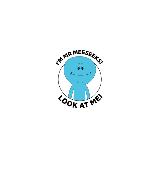 Mr Meeseeks minta szürke pólón