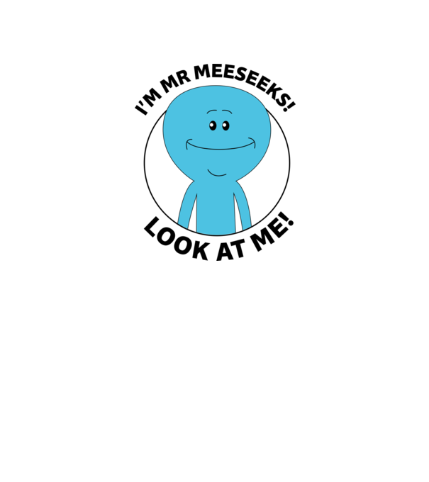 Mr Meeseeks minta szürke pólón