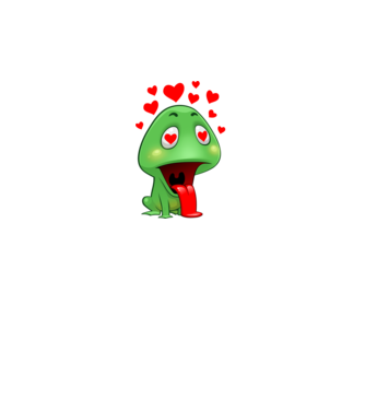 love minta fehér pólón