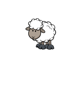 sheep minta fekete pólón
