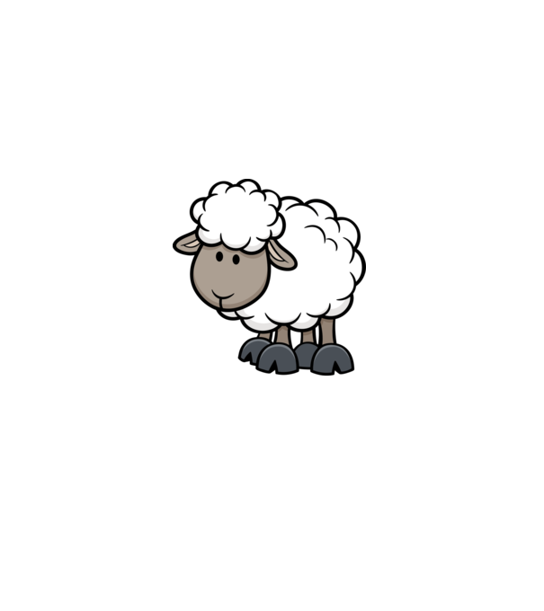 sheep minta fekete pólón