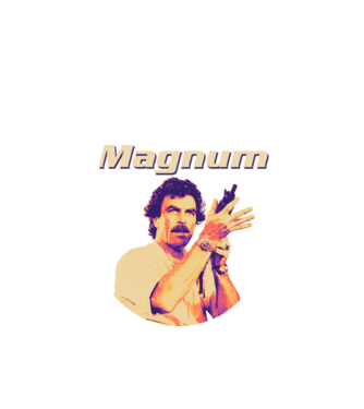 Magnum - színes minta fehér pólón