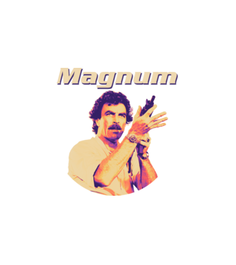 Magnum - színes minta fehér pólón