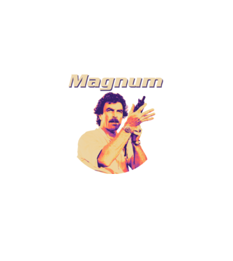 Magnum - színes minta fehér pólón