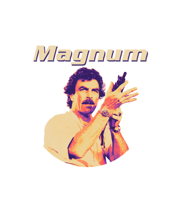 Magnum - színes minta fehér pólón