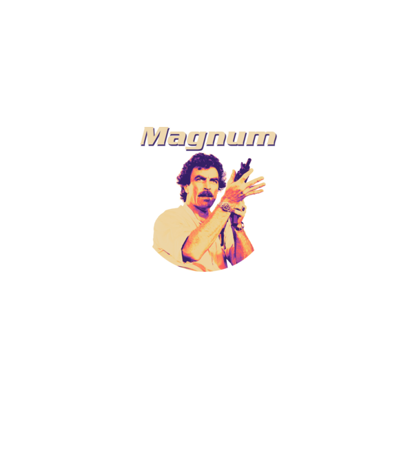 Magnum - színes minta királykék pólón